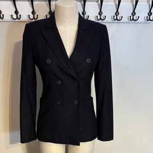 judith and Charles Elegant Black Double-Breasted Women's Blazer size 4